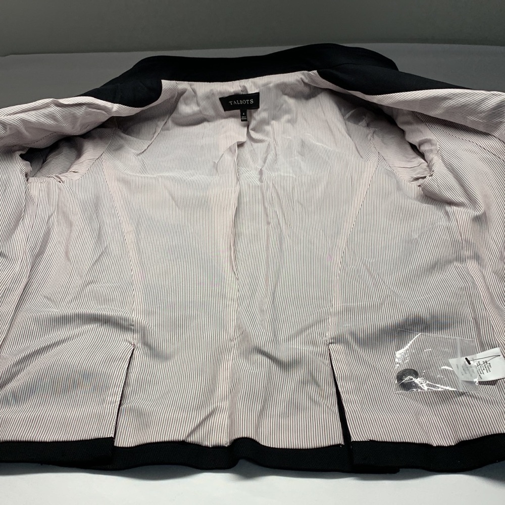Talbots Black Button-Up Military Style Jacket - Picture 3 of 14